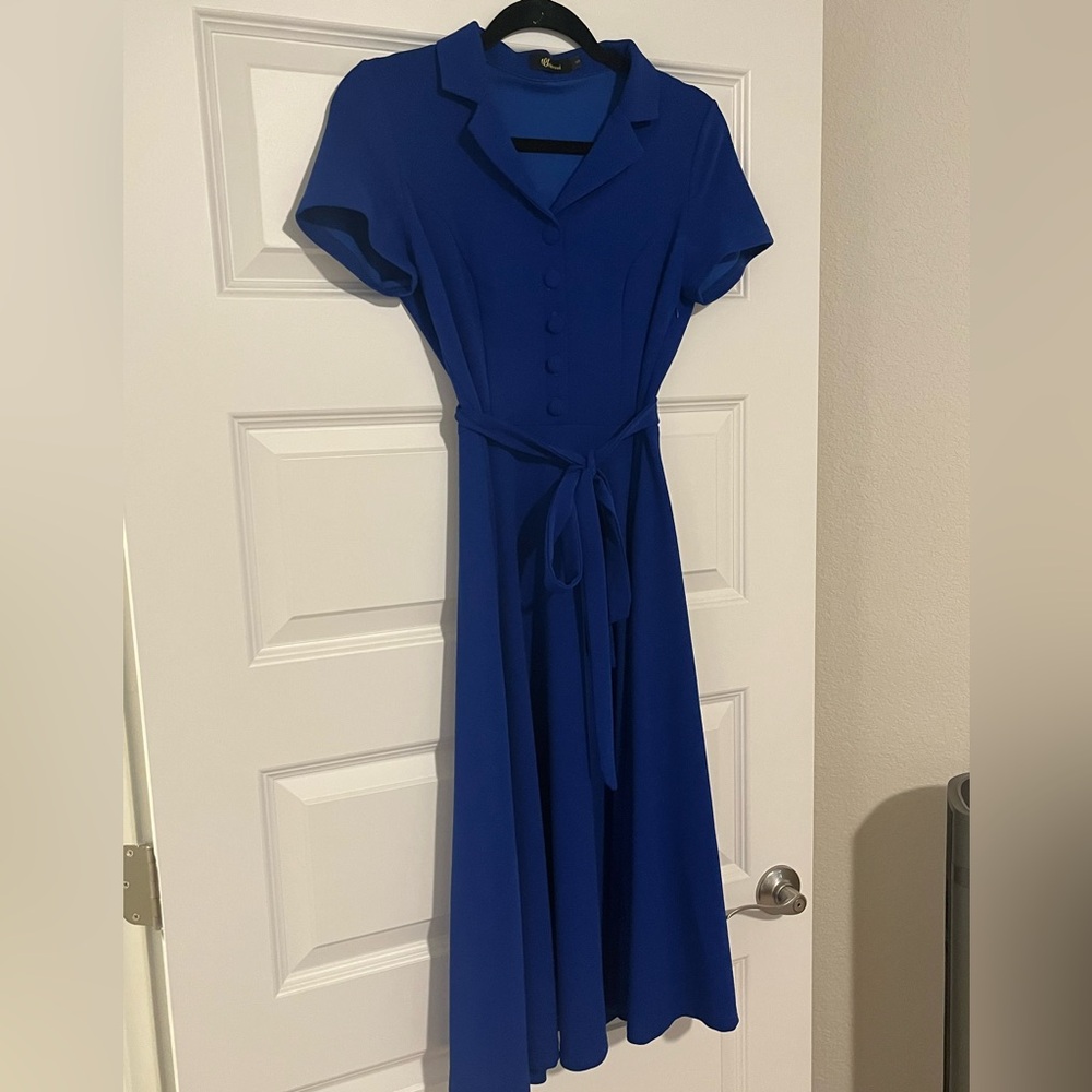 40s Style Royal Blue Dress